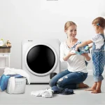 COSTWAY 1700W Electric Portable Clothes Dryer, 13.2 lbs Capacity Front Load Compact Tumble Laundry Dryer with Stainless Steel Tu 5