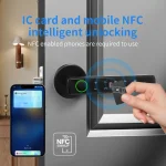 Tuya Smart Door Lock Bluetooth Fingerprint Recognition Electronic Lock Smart Life Home Automation System Supports Hotel Office 4