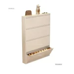 Steel Narrow Shoe Rack Home Aesthetic Living Room Furniture Tilted Vertical Storage Hallway Shoe Cabinets n 2