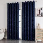 Kids Curtains Blackout With Stars Grommet Top For Bedroom Living Room Window Drapes 2