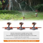 Automatic Garden Watering Lawn Sprinklers 360° Rotation Irrigation Watering System with Nozzle Grass Plant for Farm Outdoor Yard 5