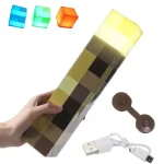 11.5 Inch Brownstone Torch Led Night Lights USB Rechargeable Table Light Game Room Decoration Lamp Kids Birthday Gifts Toy Lamps 2