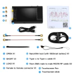 2022 Brand New 10k-1.5GHz NanoVNA-H4 hugen 4inch Vector Network Analyzer HF VHF UHF Antenna Analyzer V4.3 with SD Card Slot 6