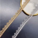 3 Yards Gold Silver Lace Trim Ribbon High Quality Lace Fabric Sewing Braided Lace Wedding Craft DIY Clothes Accessories Decor