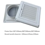 With Flaps Air Vent Grille Ventilation Cover 150*150mm/200*200mm Louver Vent Heating Cooling Vents Plate PP 6
