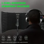 3 / 5 Panel Reflection Filters Professional Studio Recording Microphone Isolation Shield Suitable For Any Condenser Mic 4