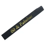 Gold Glitter Birthday Sash 30 40 50 60 70 80 Fabulous Satin Sash for 30th 40th 50th 60th 70th 80th Birthday Party Decor Supplies 5