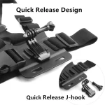 Chest Harness Mount Adjustable Chest Strap Belt with J Hook for GoPro Hero 13 12 11 10 9 8 7 AKASO SJCAM DJI OSMO Action Camera 3