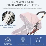 Mosquito Net For Baby Stroller Summer Pram Insect Shield Net Infants Pushchair Cart Safe Protection Mesh Pram Accessories 2