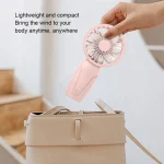 Portable Handheld Small Fan ABS Lightweight Cute Appearance USB Rechargeable Mini Fan For On Go Cooling Portable Mini Pocket Fan 5