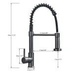 Brushed Gold Kitchen Sink Faucet Spring Pull-down Hot Cold Mixer Faucet Deck Installation Faucet 6