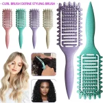 Curl Define Styling Brush Hollow Out Detangling Hair Brush Tangled Wet Curly Hair Comb Shaping Curls Barber Hairdressing Tools 3