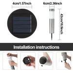 Solar Pathway Lights Waterproof Upgraded Walkway Landscape Outdoor Driveway Auto On/Off Lights for Yard Lawn Patio 5