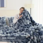 [Cozy|Faux Rabbit] Soft, Warm, 1pc Cozy Faux Rabbit Fleece Blanket | Throw for Bedroom, Guest Room, Living Room, Student Dormito 5