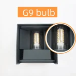 Modern LED Wall Lamp Waterproof IP65 Aluminum LED Wall Light Outdoor Indoor G9 Replaceable Bulb for Living Room Bedroom Hallway 3