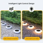 1/4Pack Solar Ground Lights,14LED Waterproof Outdoor Landscape Light, LED Lawn Lamp, for Garden Pathway Yard Deck Camping Decor 2