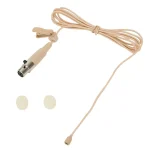 1PCS Beige Lavalier Lapel Clip Microphone 3.5mm 3-Pin 4-Pin XLR For Shure Wireless Mouthpiece Instrument Audio Microphone 4