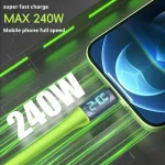 2026 NEW 240W USB C Cable Dual Type C A To C Cord with Digital Screen Monitor Time 480Mbps High Speed Data Transfer Fast Charger 3