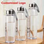 DIY Sports Water Bottles Portable 550ML Personalized Outdoor Safety Plastic Drinking Juice Cup Men Use For Gift Free Customized 2