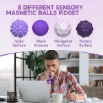 Hand Massage Balls Magnetic Roller Fidget Toys For Anxiety Occupational Therapy Autismo Sensorial Relaxation Stress Reliever 5