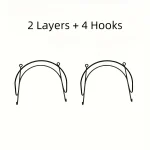 6-Piece Wrought Iron Towel Rack Wall-Mounted With Hooks Sturdy Easy Install Space-Saving For Bathroom Kitchen | 24-hour Shipping 6