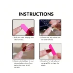 24PCS Press On Nails Short Square Wine Red Full Cover Fake Nail Set Summer Nails Tipsy Christmas Mother's Day Glisten 5