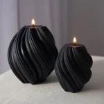 Geometric Wave Aromatherapy Candle Silicone Mold Twisted Spiral Abstract Craft Plaster Resin Mould Candle Making Supplies 5