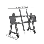 Low Height Mobile TV Stand for Flat Curved Screen TV, LED, LCD Versatile Sturdy 6