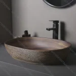 Vintage Ceramic Vessel Sink Bathroom Art Basin Above Counter Wash Bowl for Vanity Top and Home Decoration Countertop Wash Basin 4