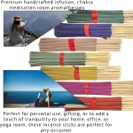 14 Sets of 280 Incense Sticks, Lavender, Milky Fragrance, Jasmine, Rose, Sandalwood, White Sage and Dragon's Blood Scents, Suitable for Home, Office, Yoga, Meditation, after Meals, Reading, Music, Long-Lasting Fragrance 3