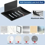 2026 Aluminum Alloy Soap Holder Bathroom Soap Dish With Drain Water Wall Mounted Soap Box Bathroom Accessories 4