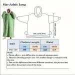 Extra Long Wearable Blankets Winter Flannel Hooded Blanket with Full Sleeves Men Women Cozy Soft Throw Adult TV Blanket 6