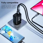 PD 65W GaN EU/US Plug USB Charger 2 In 1 Dual Ports USB Type C Fast Charging Wall Charger Portable Quick Charging Power Adapter 4