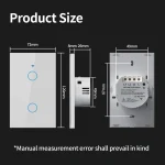 TNCE Tuya US WiFi or zigbee Smart Wall Switch 1/2/3/4 Gang Wire Touch Sensor LED Light Switches Smart Home Alexa Google Home 5