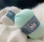 Mink Fur Yarn for Yarns for Knitting and Crochet 2-Ply Lace T Shirt Yarn for Hand Knitting Needlework 1 Skein 340 M 50+20g 4