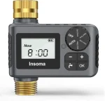 INSOMA Automatic Watering System Smart Garden Irrigation Water Timer with Brass Swivel for Hose Fuacet Outdoor Garden IPX5