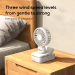 VISSKO Clip Fan Type C Rechargeable Portable Handheld Fan 1000mAh 3 Gears Small Cooling Fan Personal Fan for Student Dormitory 4