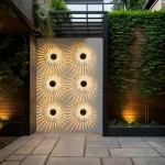 Outdoor Solar Fence Light IP65 Metal Yard Wall Lamp for Outdoor Garden Deck Steps Wall Home Decor Festive Atmospheres 5