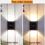 1~6pcs Solar Light Outdoor Up and Down Wall Washer Light Waterproof Solar Lamp Garden Street Balcony Yard Stairs Fence Decor 6
