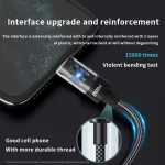 240w Nylon USB Type C Super Fast Charging Cable  Led Digital Display Usb C Charger Data Cord For Samsung Xiaomi Huawei Honor 2