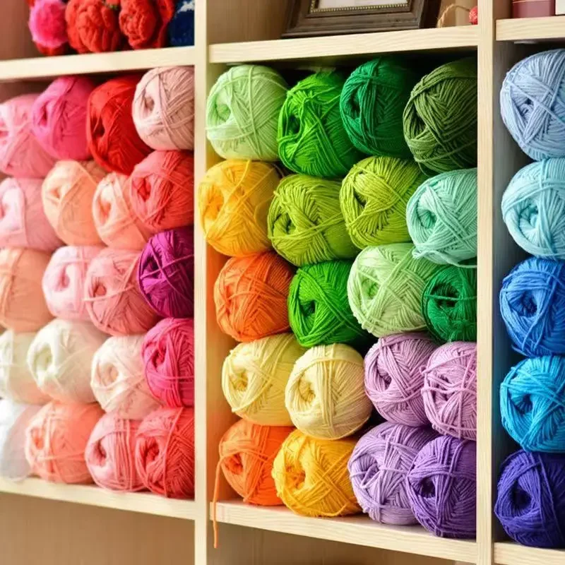 50g/set of Four Strand Milk Cotton Knitted Yarn, Combed Cotton Rod Needle Hand Knitted DIY Baby Scarf Hat Doll Crochet Thread 50g/set of Four Strand Milk Cotton Knitted Yarn, Combed Cotton Rod Needle Hand Knitted DIY Baby Scarf Hat Doll Crochet Thread