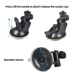Car Suction Cup Holder Windshield Mount For GoPro Hero 13 12 11 10 9 8 5 Insta360 SJCAM AKASO DJI Osmo Action Camera Accessories 2