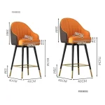 Modern Minimalist Living Room High Bar Chairs Home Furniture Restaurant Bar Stool Hotel Swivel Backrest Armchair p l 6
