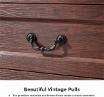 Dresser for Bedroom Farmhouse Cherry Wood Chest of Drawers for Bedroom Dresser, Rustic Wide Drawers Dressers 2