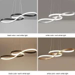 Modern Kitchen Island Pendant Lights Bar Table Dining Room Decor Hanging Lights Remote Dimming Kitchen Led Cord Pendant Lamp 4