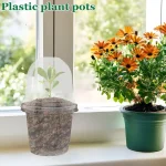 10/5x Seed Plant Nursery Pots Elegant Plastic Easy Use Plant Contai Mini Flowerpot Inside Succulents Gardening Supplies Planters 5