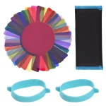 24pcs Round Head Camera Flash Gels Lighting Filters Color Correction Filter Kit for Godox V1 Series Speedlight H200R Flash Head 2