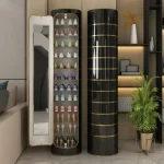 High-tech Ozone Intelligent Rotatable Shoe Cabinet 360° Home Storage Shoe Rack High Cylindrical Shoe Cabinet Entrance Furniture 2