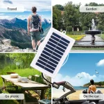 1/2PCS Portable Solar Charger Portable Solar Charger-USB Output for Outdoor Use -for Travel and Camping,Flashlight,Fan Charging 4