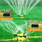 360 Degree Automatic Rotating Sprinkler Head For Nursery Irrigation, Rotating Three-way Sprinkler Series Sprinkler 6